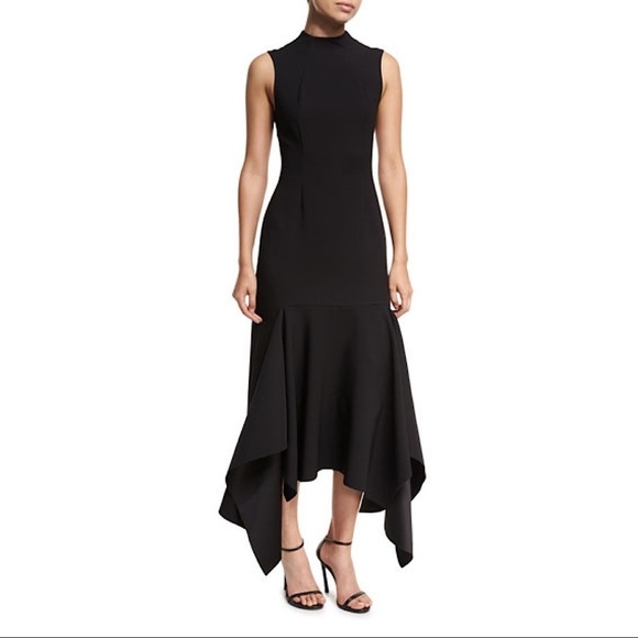 Solace London Klara High-Neck Crepe Dress Size 2 - Picture 6 of 12